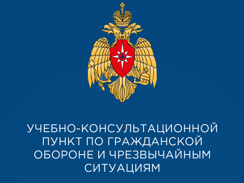 Общий логотип Учебно-консультационного пункта по гражданской обороне и чрезвычайным ситуациям.